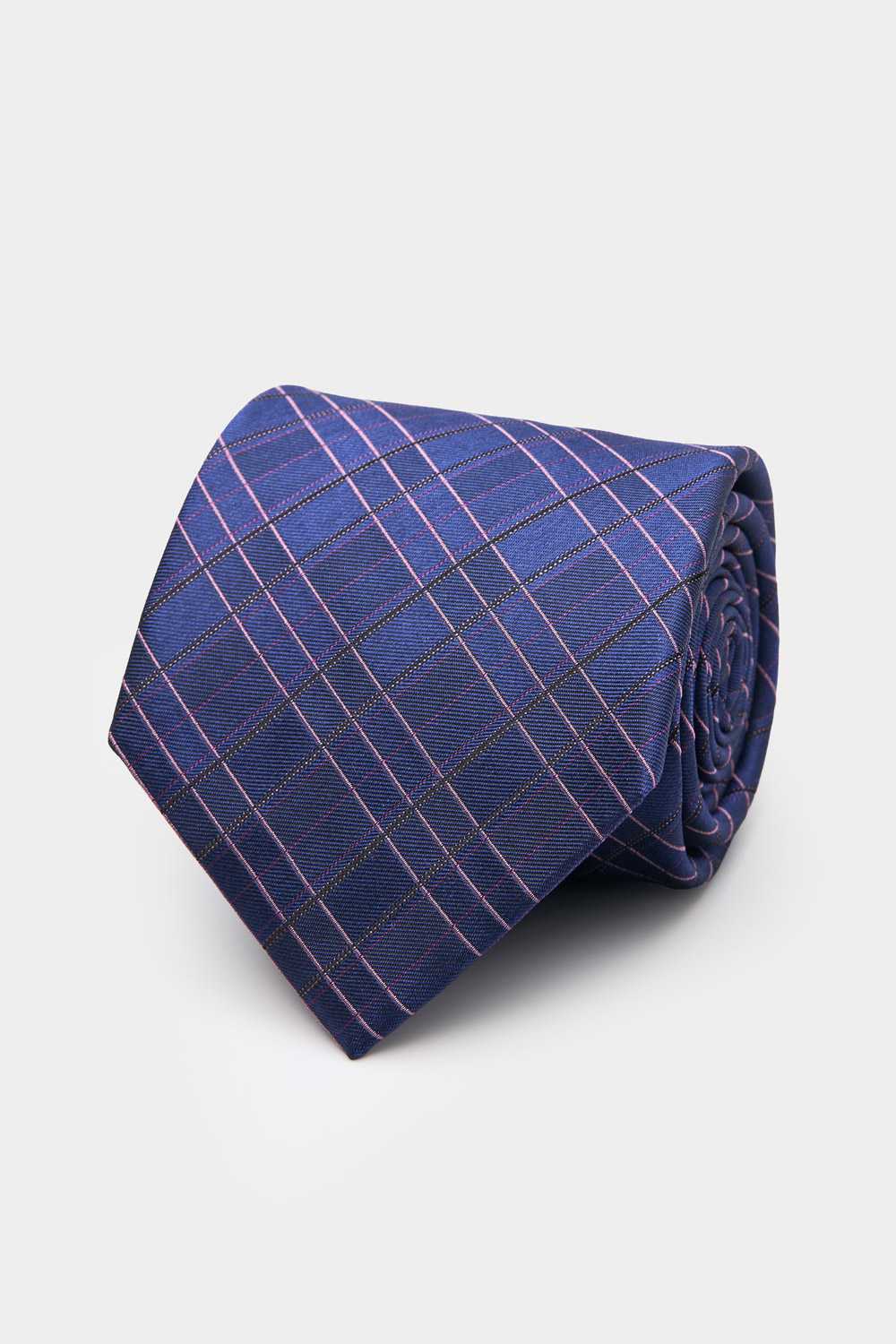 SST&C Blue Check Pattern Classic Tie | 00362409041_0