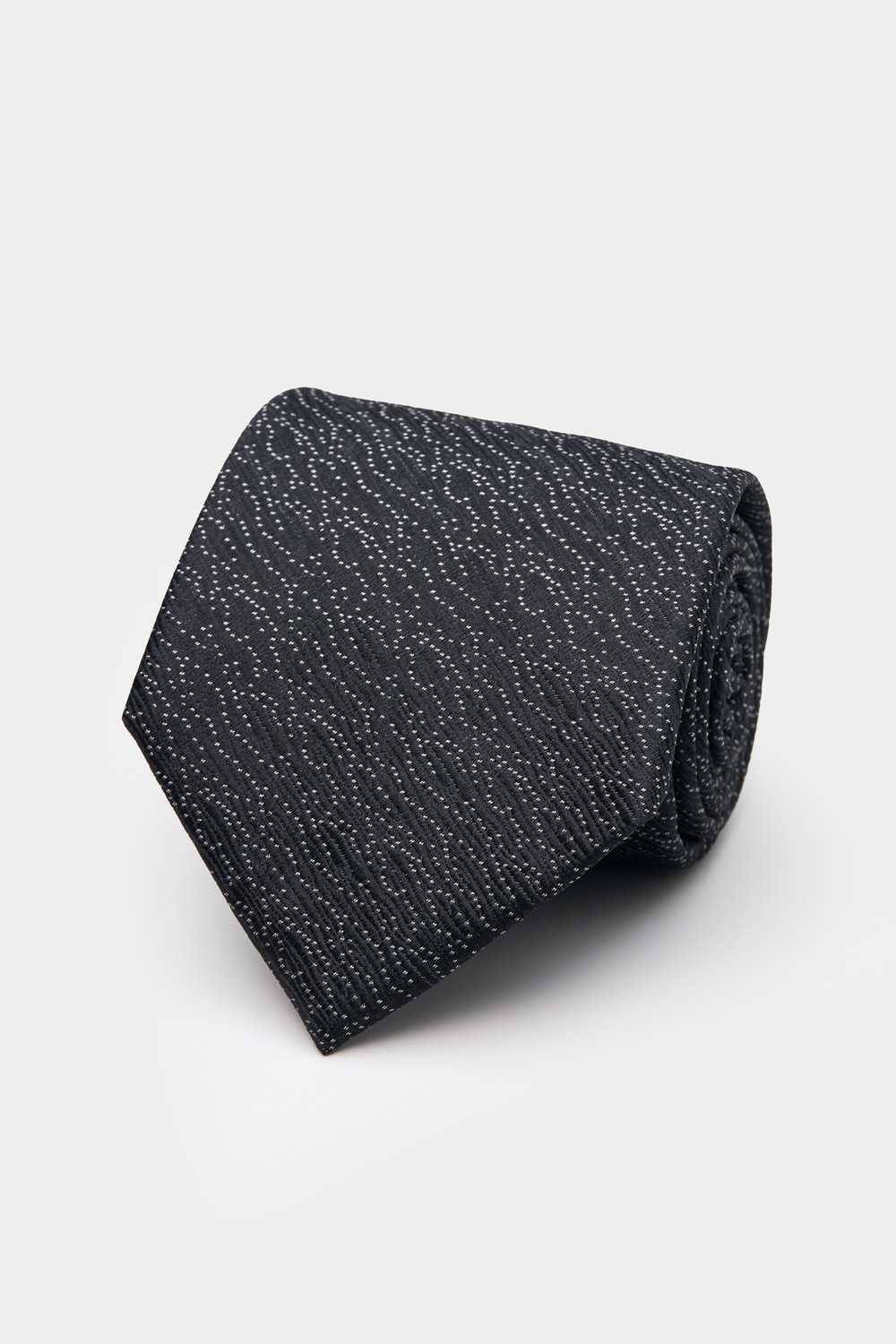 SST&C Black Textured Classic Tie | 00362409043_0