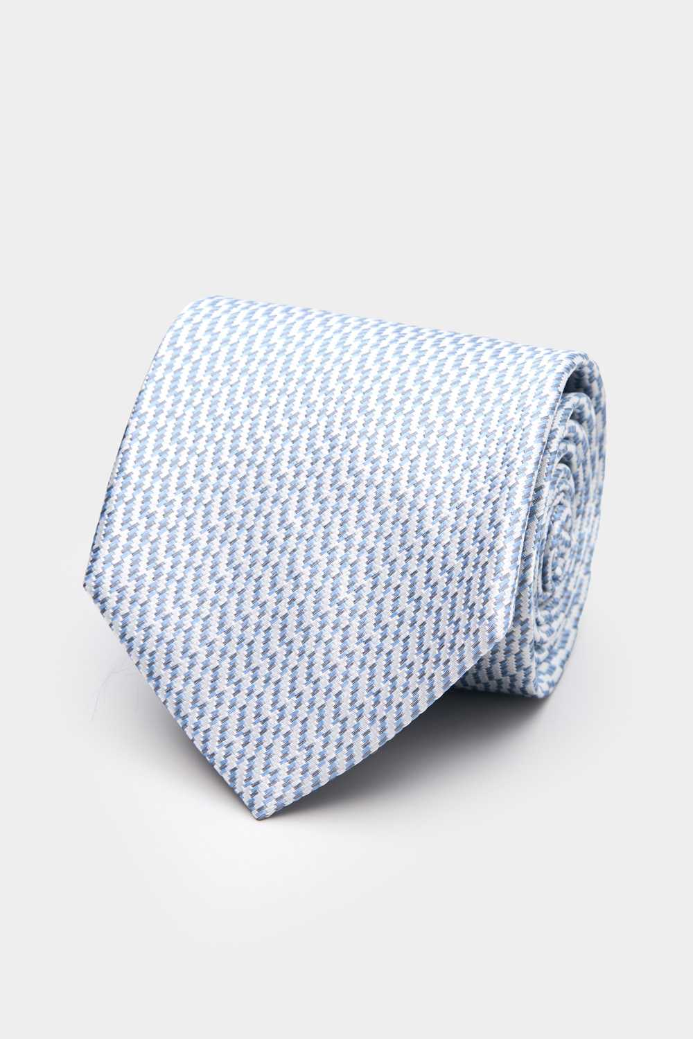 SST&C Light Blue Geometric Classic Tie | 00362409044_0
