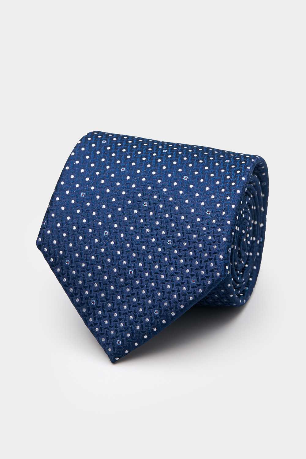 SST&C Blue Polka Dot Classic Tie | 00362409049_0