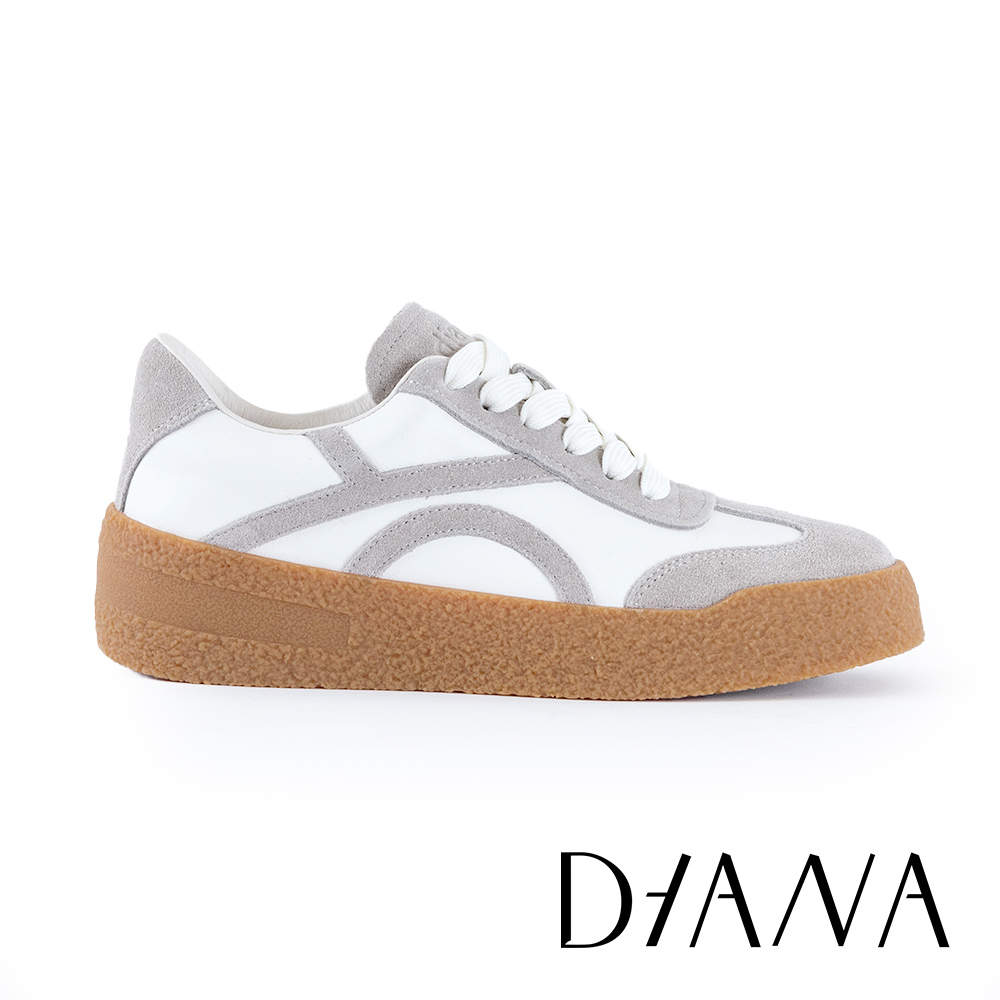 DIANA 經典撞色厚底休閒鞋 灰色 #54862