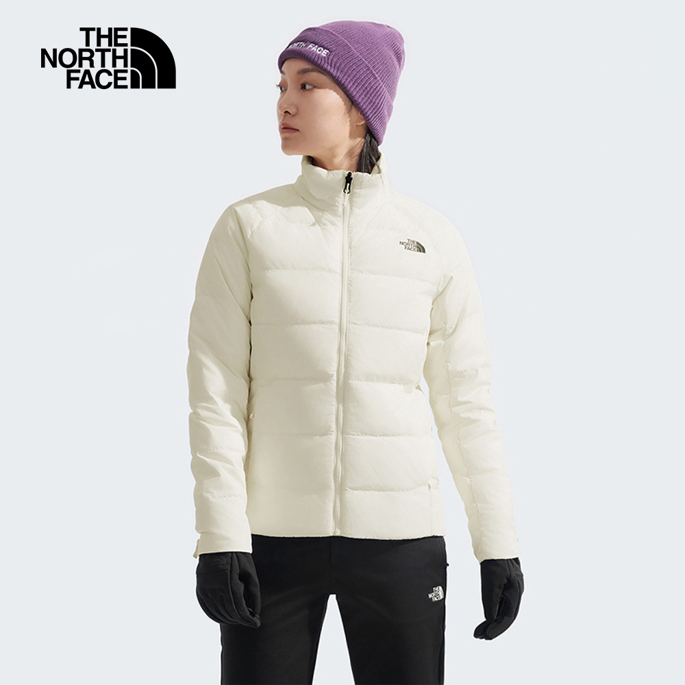 The North Face北面女款米白色FUTURELIGHT防水透氣連帽羽絨內裡