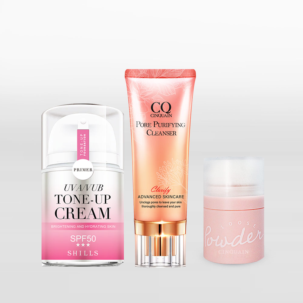 【秒變仙女組】SHILLS舒兒絲 仙氣濾鏡UV裸光素顏霜(小仙女)SPF50★★★+全能極淨玫瑰潔顏乳 送零油光拍拍空氣蜜粉_1