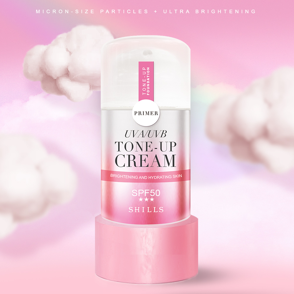 【秒變仙女組】SHILLS舒兒絲 仙氣濾鏡UV裸光素顏霜(小仙女)SPF50★★★+全能極淨玫瑰潔顏乳 送零油光拍拍空氣蜜粉_2