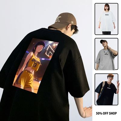 日向雛田X  湖人隊LAKERS 火影忍者 純棉落肩短TEE 男女短袖T 台灣製原創動漫_0