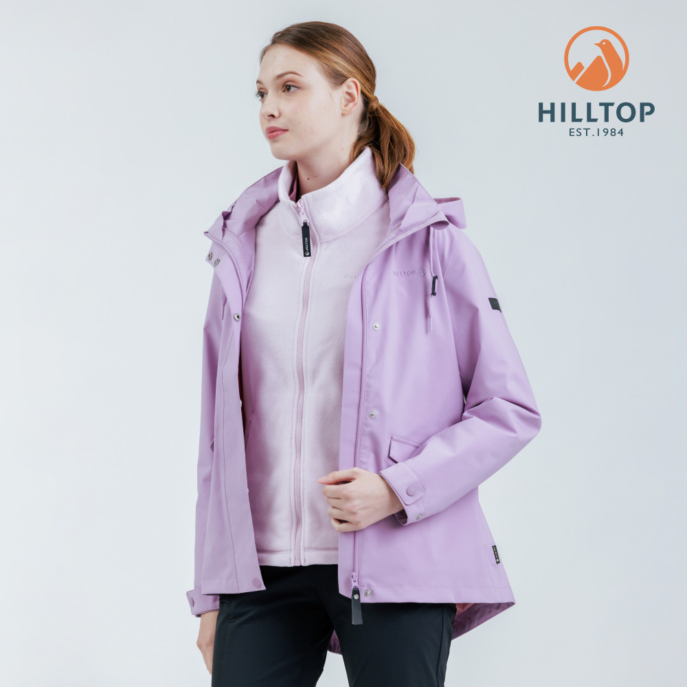 【楽天スーパーセール】 HILLTOP山頂鳥GORE-TEX單件式施華洛世奇水鑽防水透氣防風短大衣外套(可銜接內件) 女款紫｜PH22XF14ECJ0 テープ・マスキングテープ