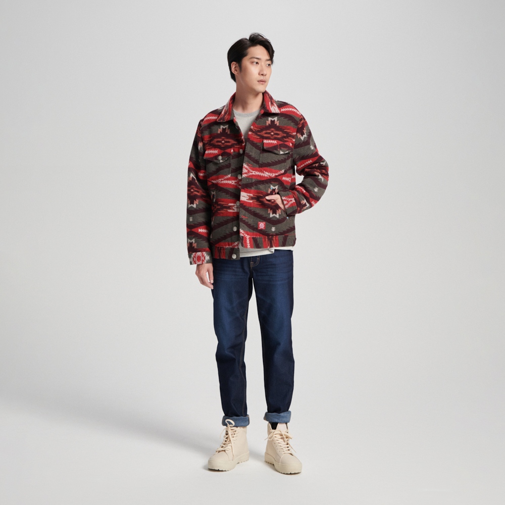 EDWIN｜BLUE TRIP｜男裝｜圖騰毛呢夾克外套