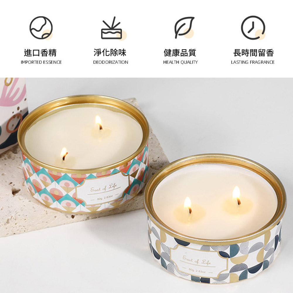 ★消費１元以上★結帳９９★居家小物 手工大豆蠟2芯易開罐香薰蠟燭【FRA011】OCT09｜5款  19LADY〔現貨〕_8