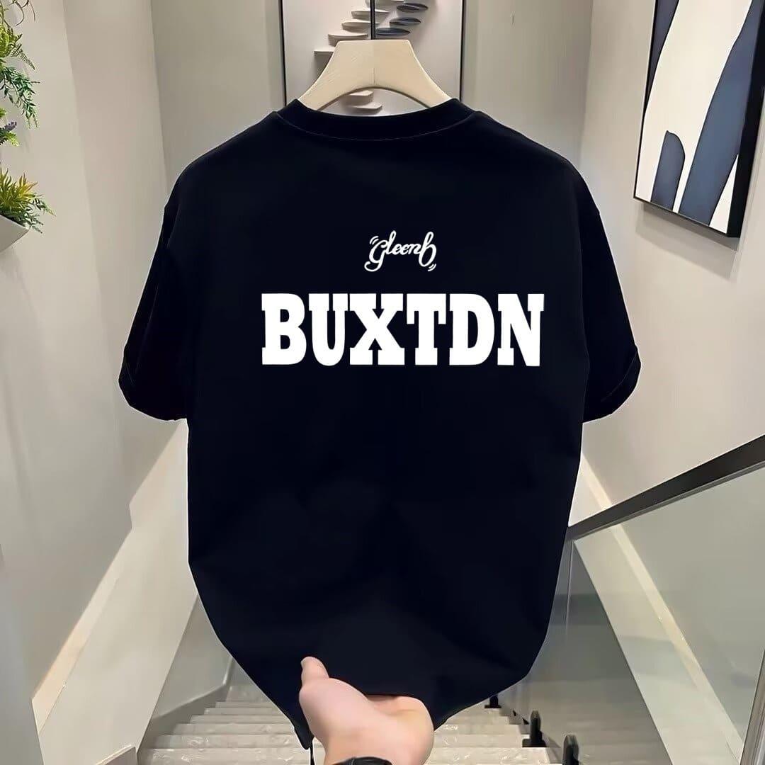 BUXTDN純棉落肩短T_0