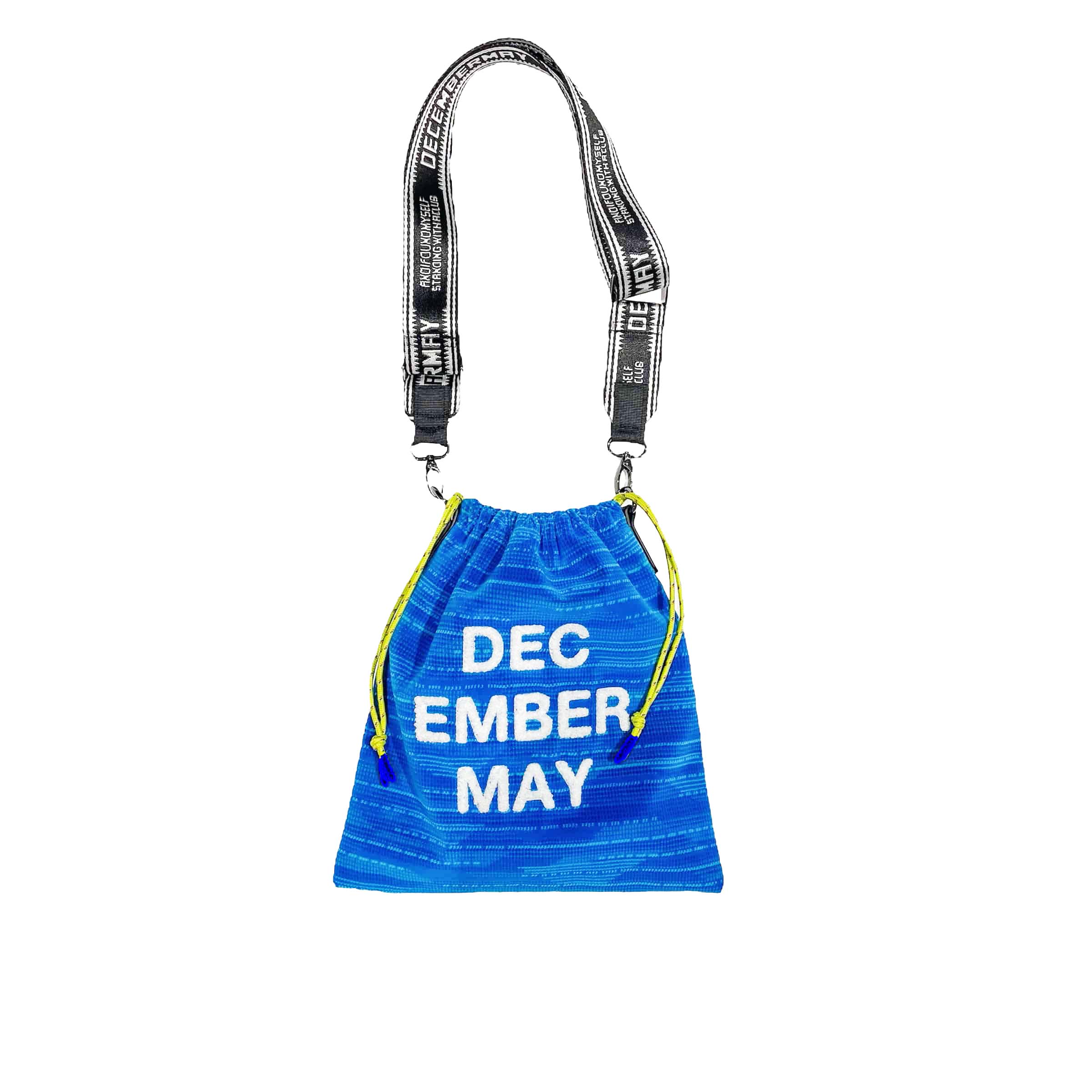 【DECEMBERMAY】SHINKANSEN Moquette drawstring bag-Blue-One 3-999-8530