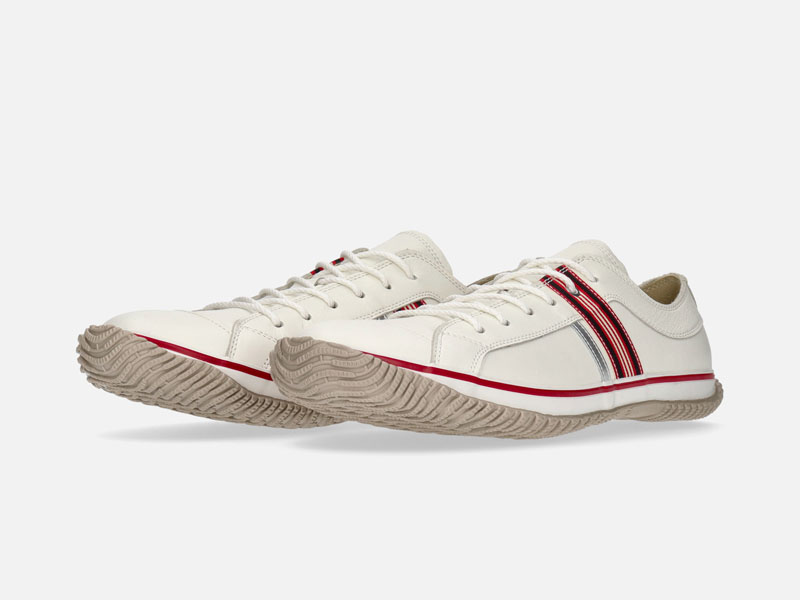 【SPINGLE】經典牛皮·三色條紋低筒手工休閒鞋_SP-168 White/Red-WOMEN