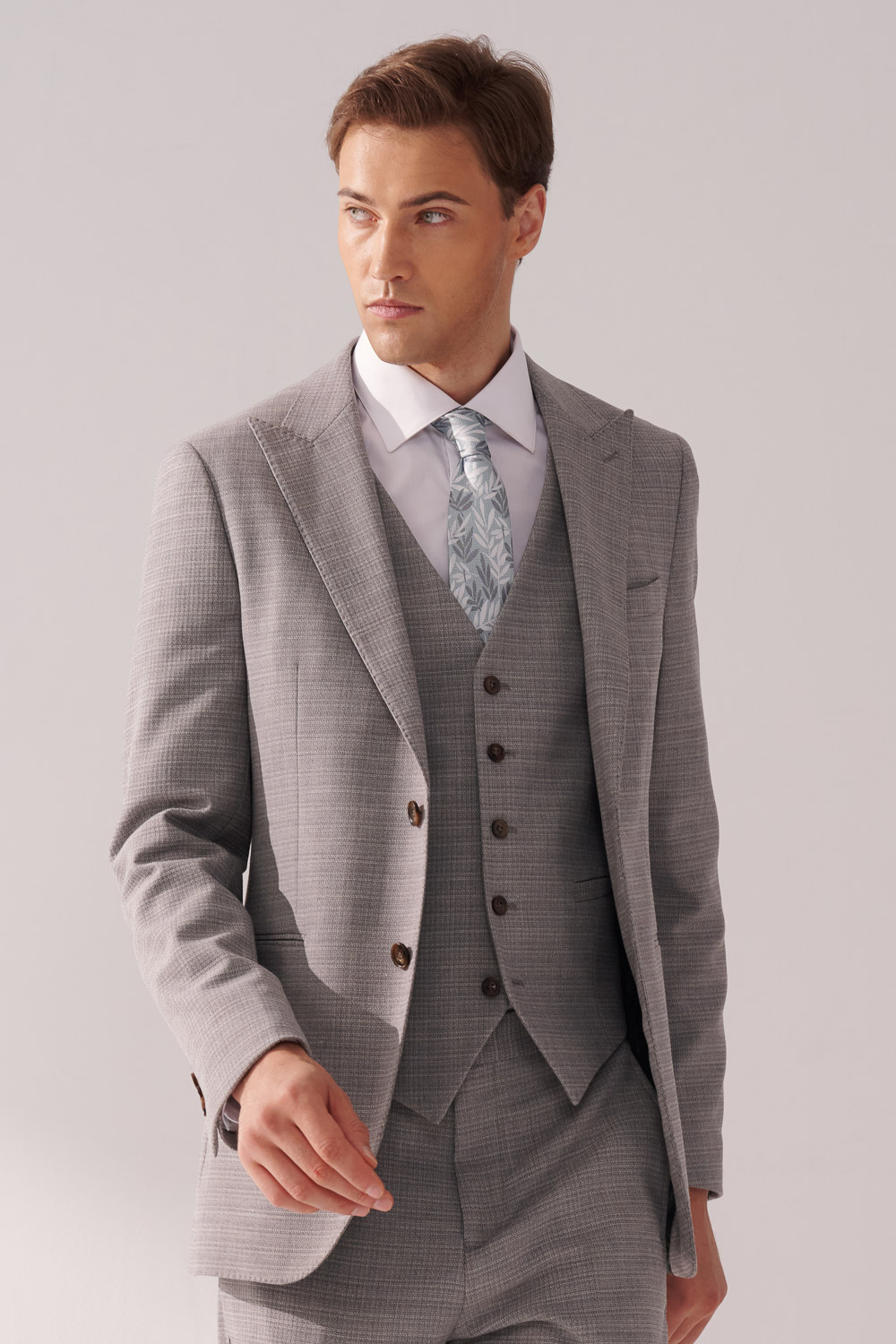 SST&C #Machine Washable Series  Gray Textured Tailor Suit Jacket | 00012409006_0