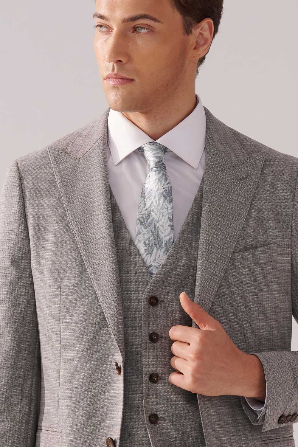 SST&C #Machine Washable Series  Gray Textured Tailor Suit Jacket | 00012409006_1