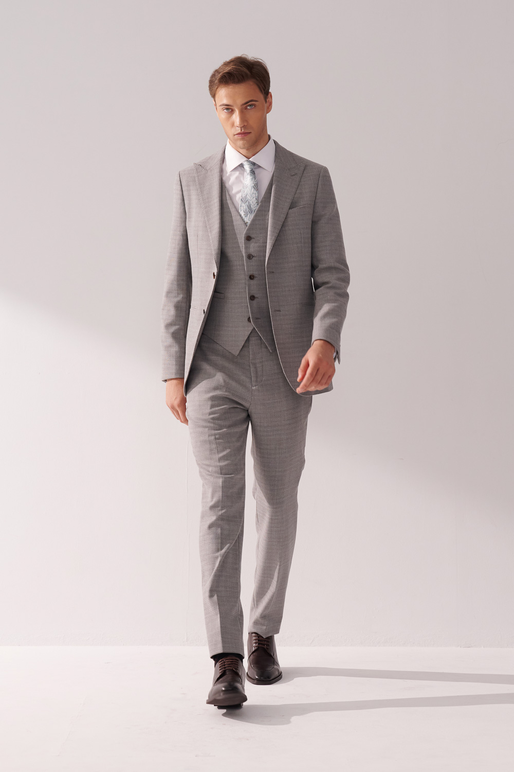 SST&C #Machine Washable Series  Gray Textured Tailor Suit Jacket | 00012409006_3