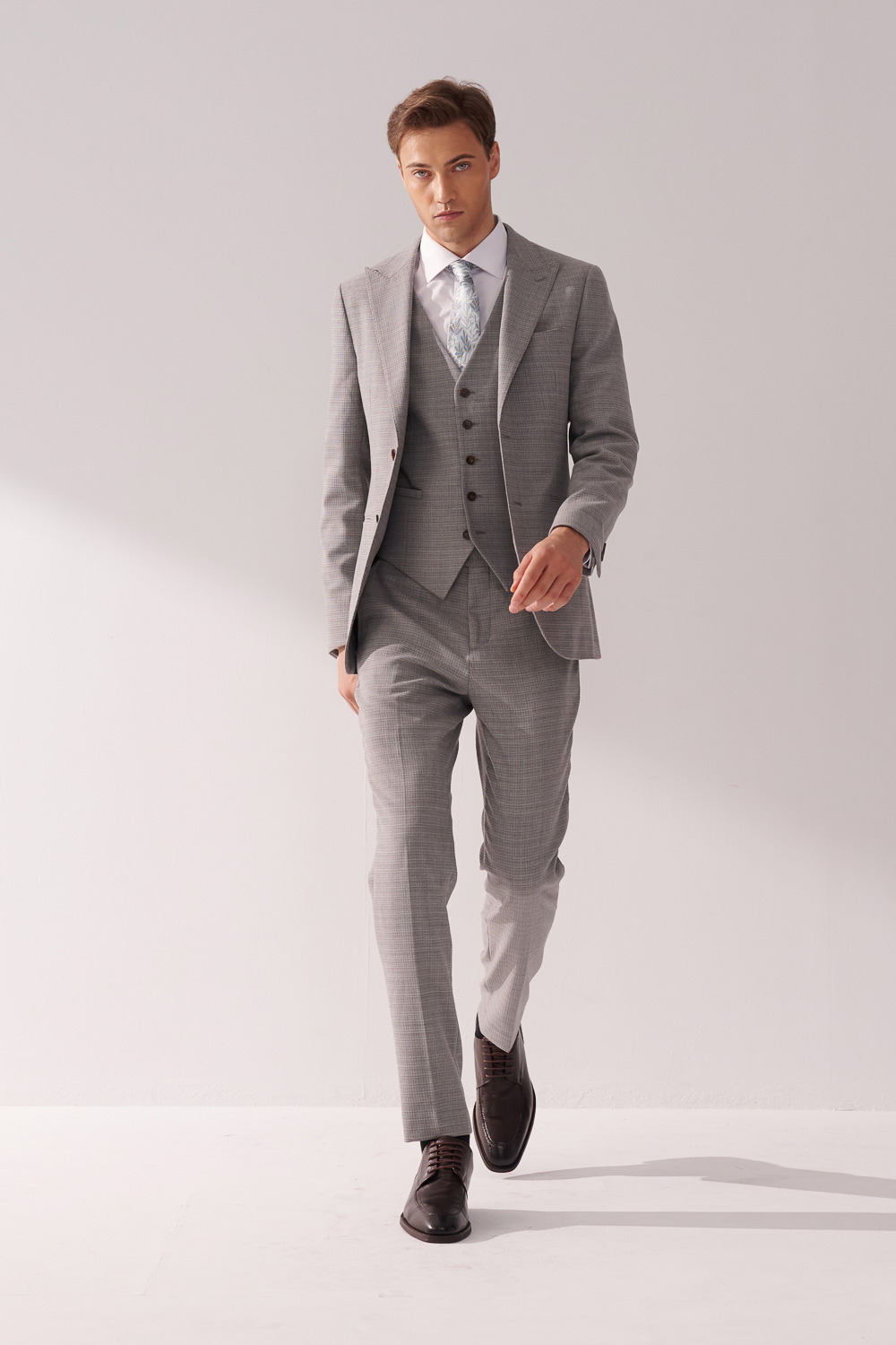 SST&C #Machine Washable Series  Gray Textured Tailor Suit Trousers | 00022409006_4