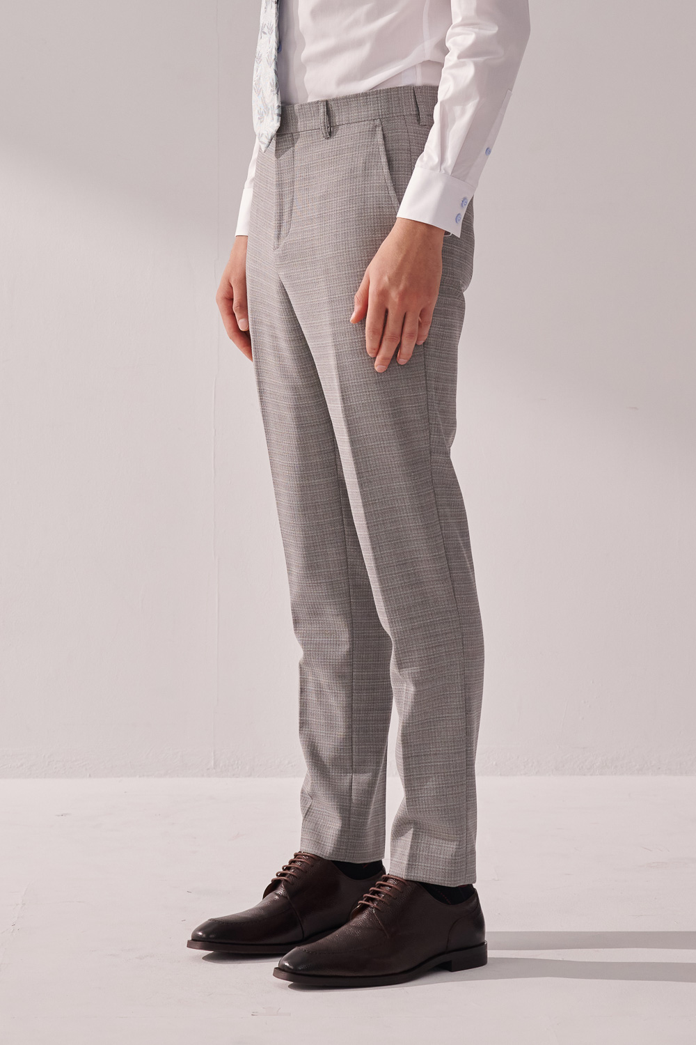 SST&C #Machine Washable Series  Gray Textured Tailor Suit Trousers | 00022409006_6