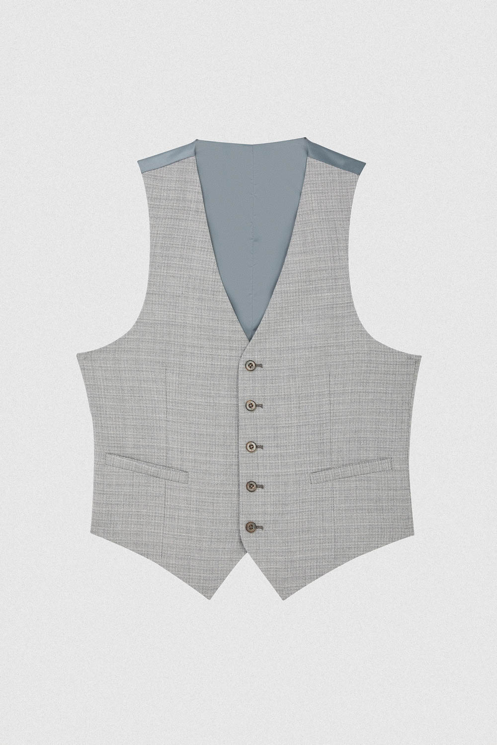 SST&C #Machine Washable Series  Gray Textured Tailored Suit Vest | 00032409006_7