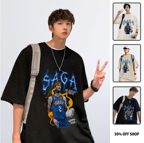 SGA Thunder NBA雷霆隊 純棉落肩短TEE 男女短袖T 台灣製_0