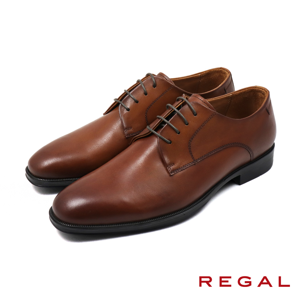【REGAL】日本經典素面綁帶德比鞋 棕色(UC10-BR)
