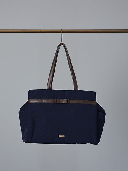 防潑水加工蝴蝶結緞帶多層手提袋(8A43F0J9500) - Maison de FLEUR