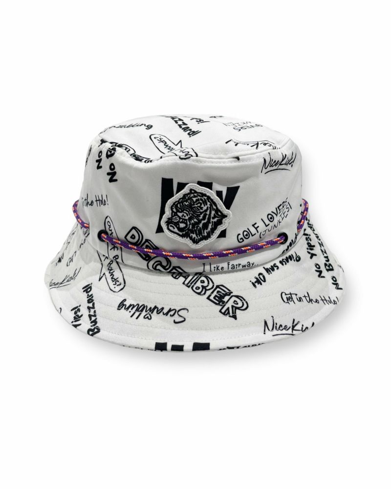 【DECEMBERMAY】Hand paint logo bucket hat_UNISEX_3-999-5318