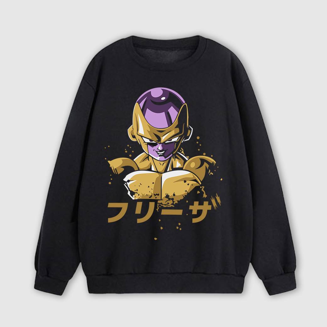 金色殺神 弗利沙 七龍珠 Frieza 圓領純棉刷絨大學T 男女衛衣 台灣製原創動漫_0
