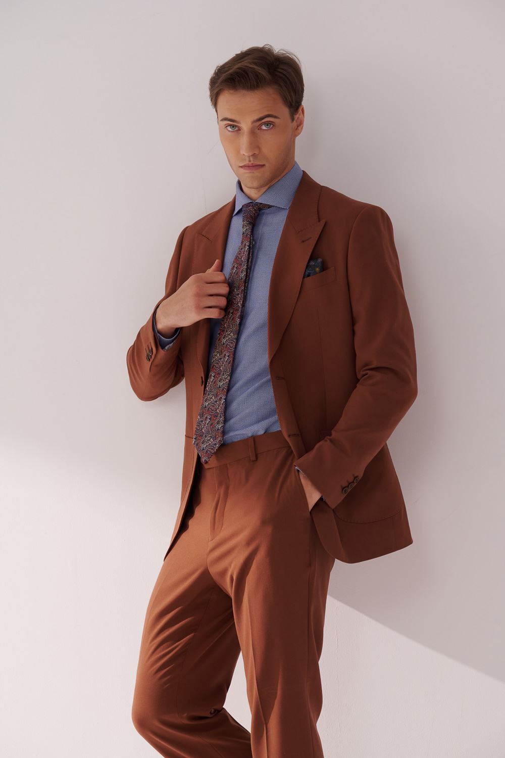 SST&C Caramel Slim Fit Suit Jacket | 00012410006_4