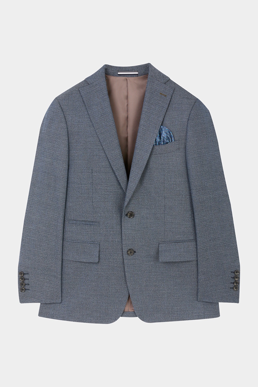 SST&C Navy Textured Tailor'S Suit Jacket | 00012410008_5