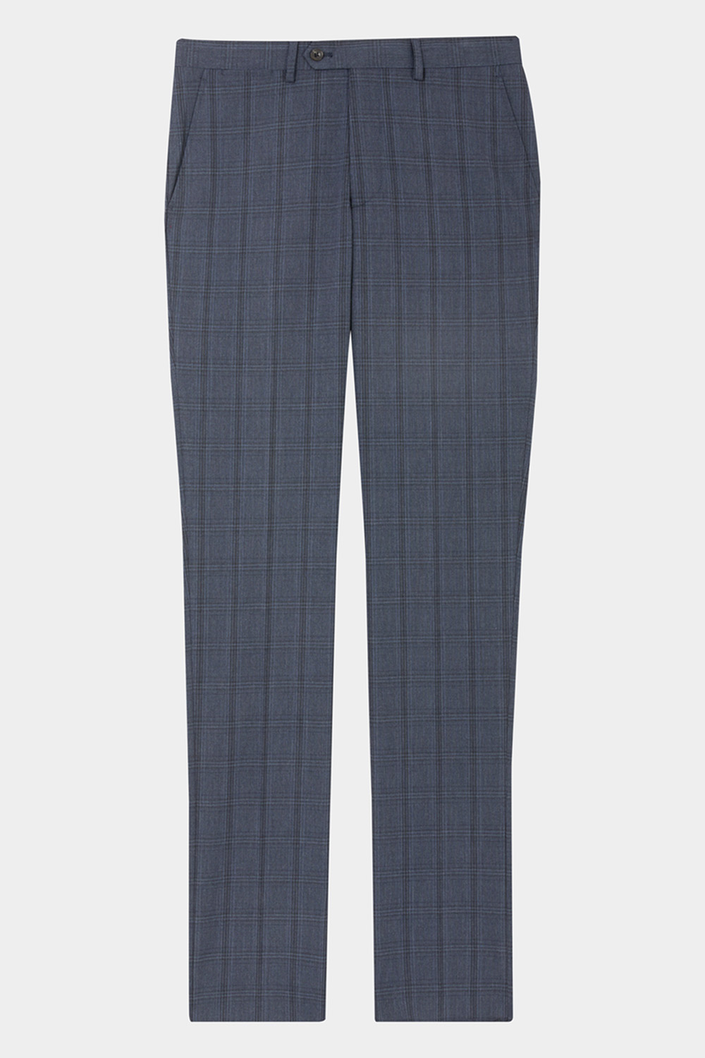 SST&C Navy Check Pattern Slim Fit Suit Trousers | 00022410001_5