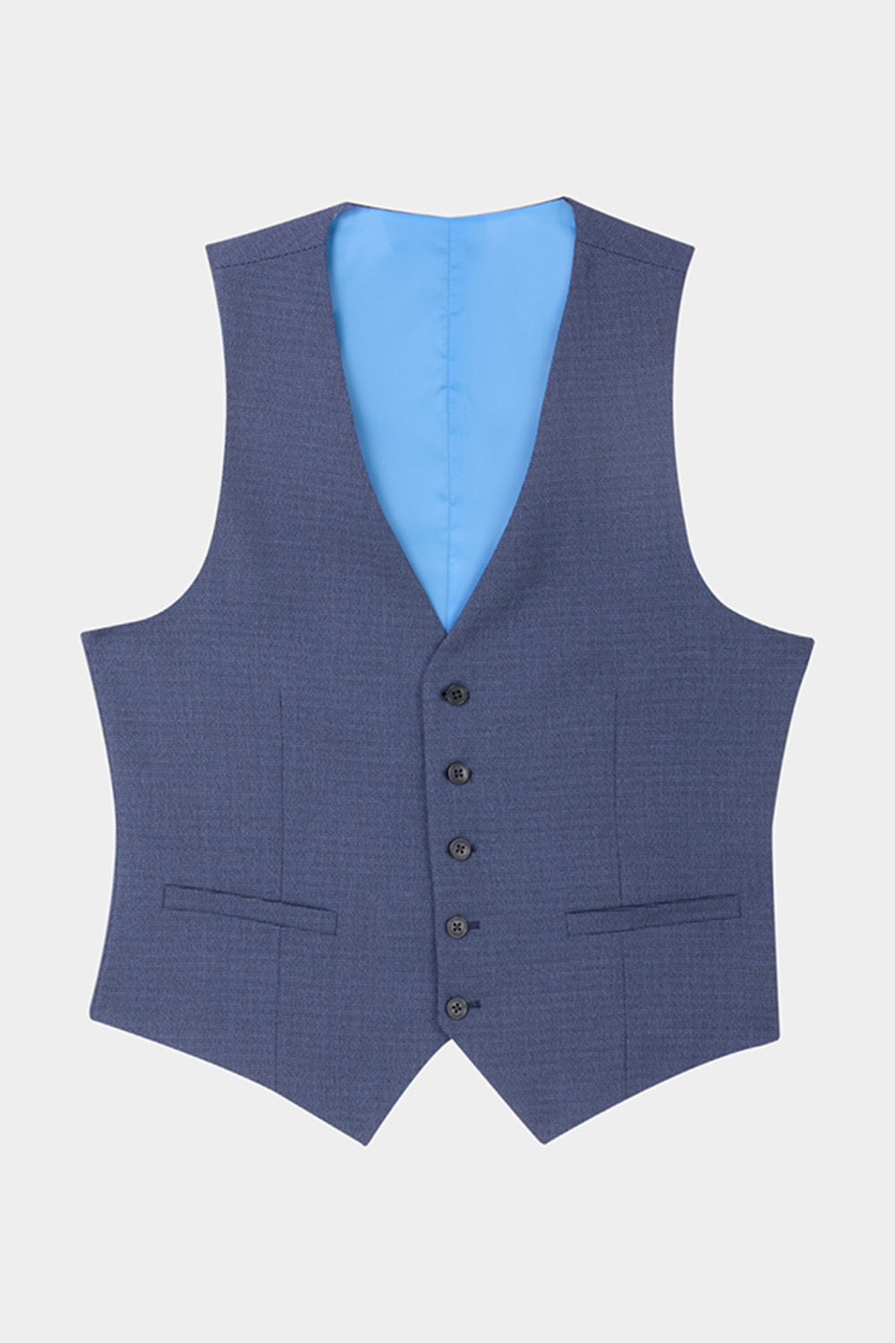 SST&C Navy Textured Classic Suit Vest | 00032410003_5