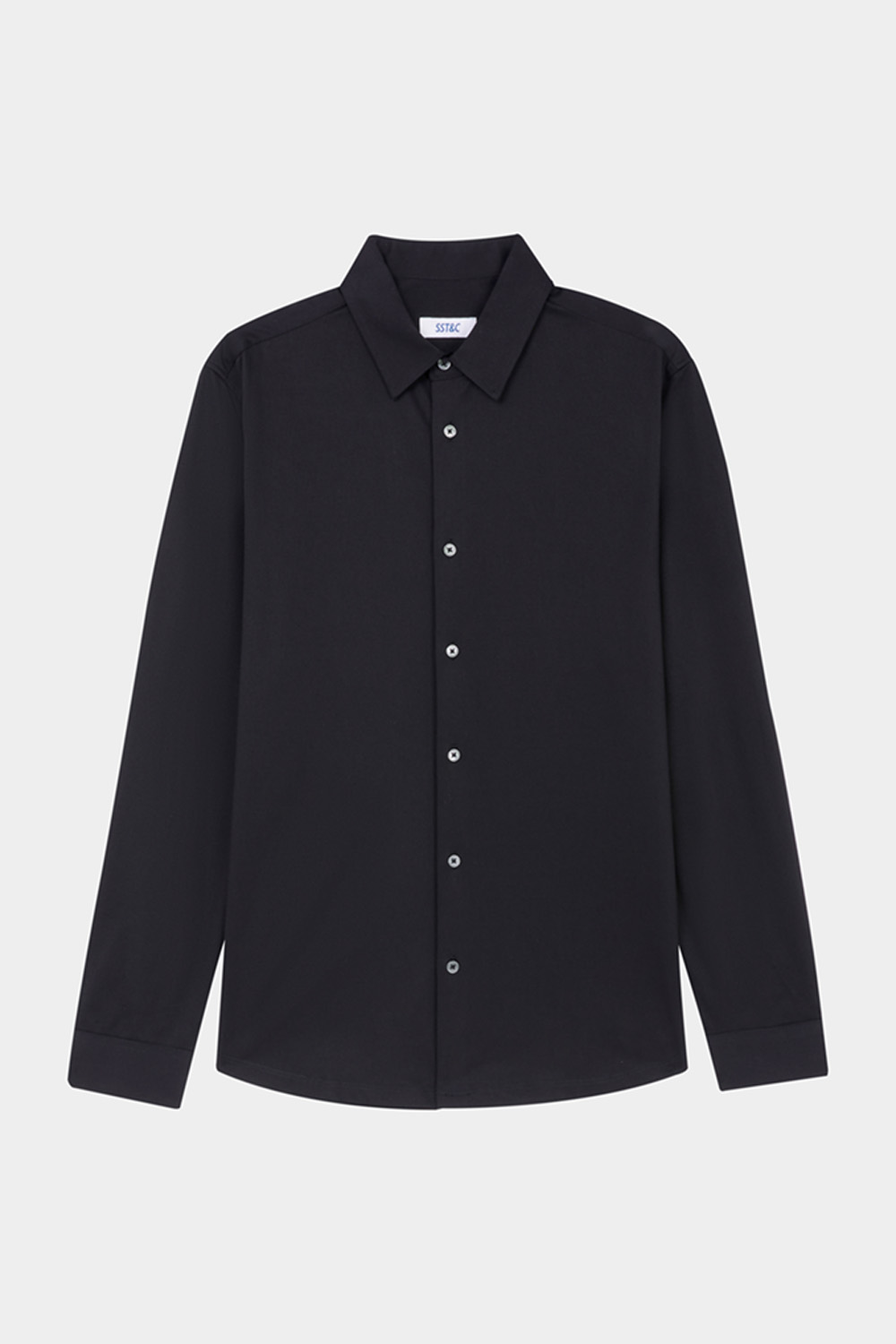 SST&C Classic Black Stretch Knit Shirt | 00082410002_7