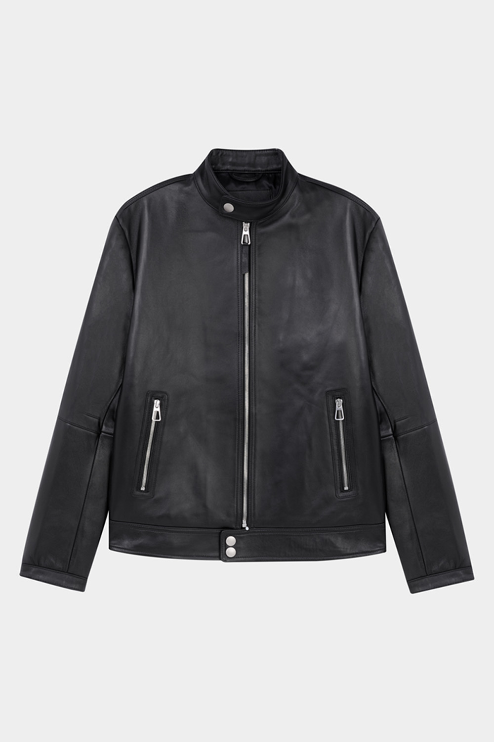 SST&C Stand Collar Sheepskin Leather Jacket | 00152410002_7