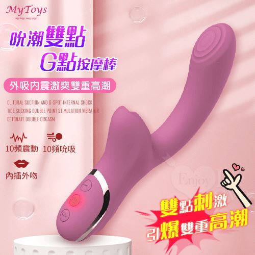 Mytoys．My Airy Clit 10x10頻吸吮震動吮潮雙點G點按摩棒【特別提供保固6個月】 E592066【EnjoyLove 衣飾館】