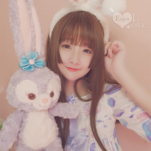 Cosplay長直髮 姬髮式公主切修飾小臉﹝淺棕色﹞ E593052【EnjoyLove 衣飾館】