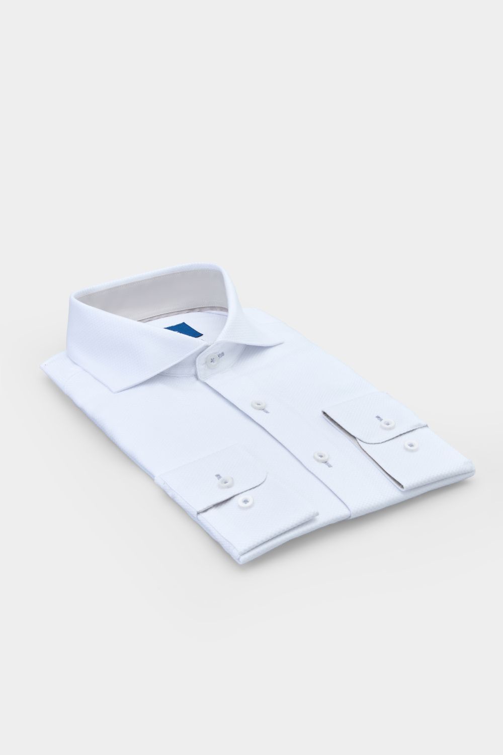 SST&C White Textured Slim-Fit Shirt | 00062410001_5
