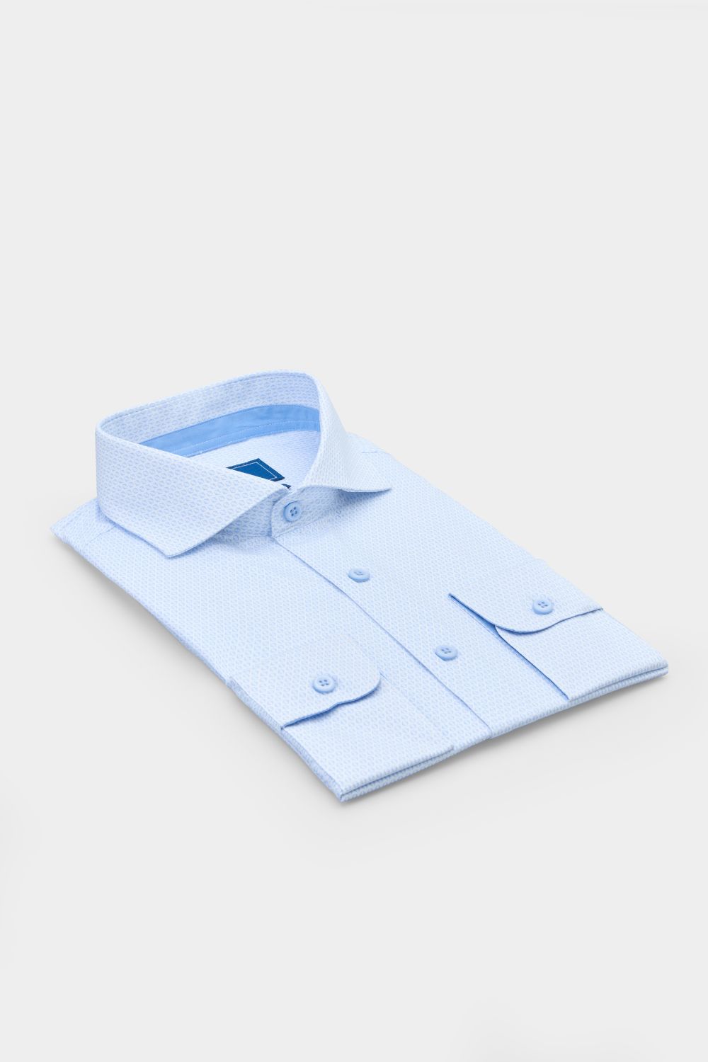 SST&C Light Blue Diamond Print Slim Fit Shirt | 00062410009_5