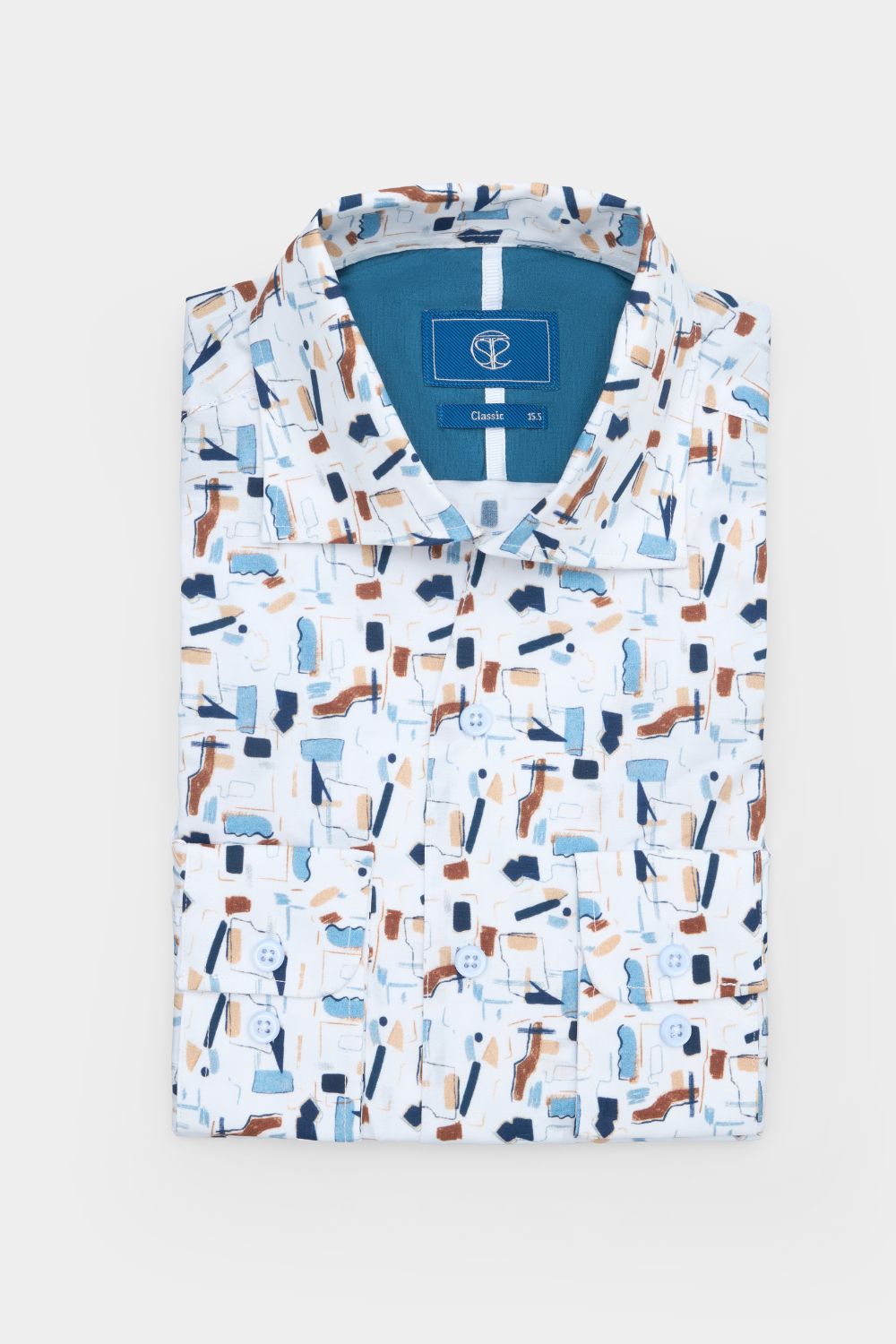 SST&C Abstract Geometric Print Standard Fit Shirt | 00062410015_6