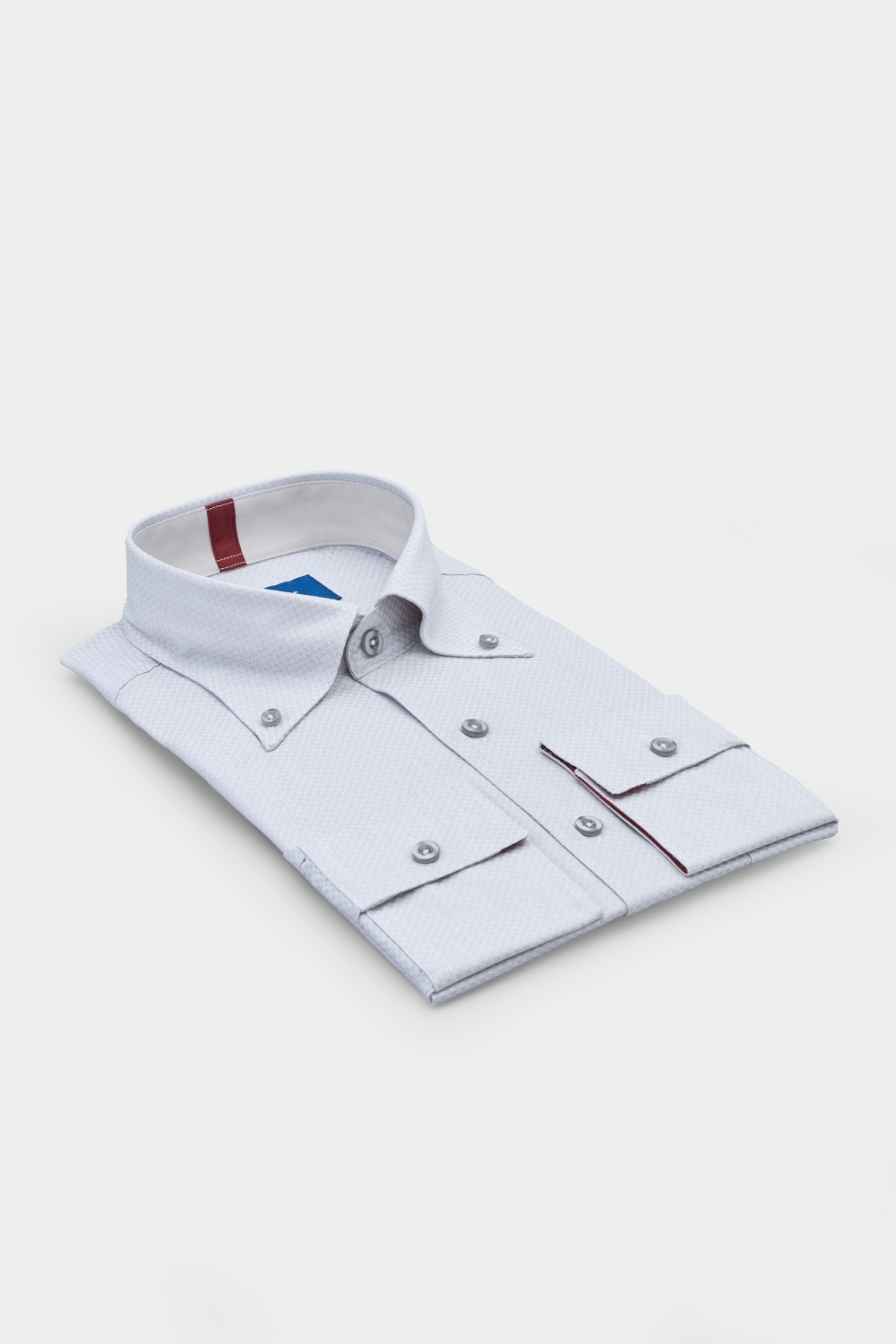 SST&C Gray Textured Standard Fit Shirt | 00062410021_5