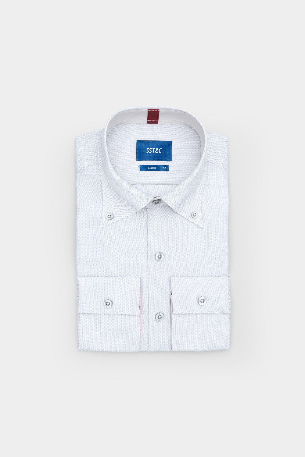 SST&C Gray Textured Standard Fit Shirt | 00062410021_6