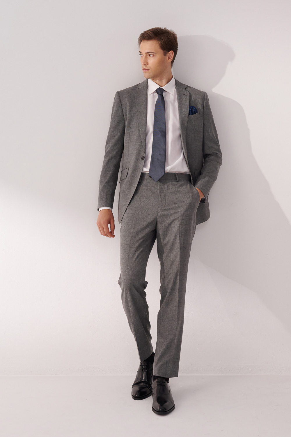 SST&C White Plain Standard Fit Shirt | 00062410023_3