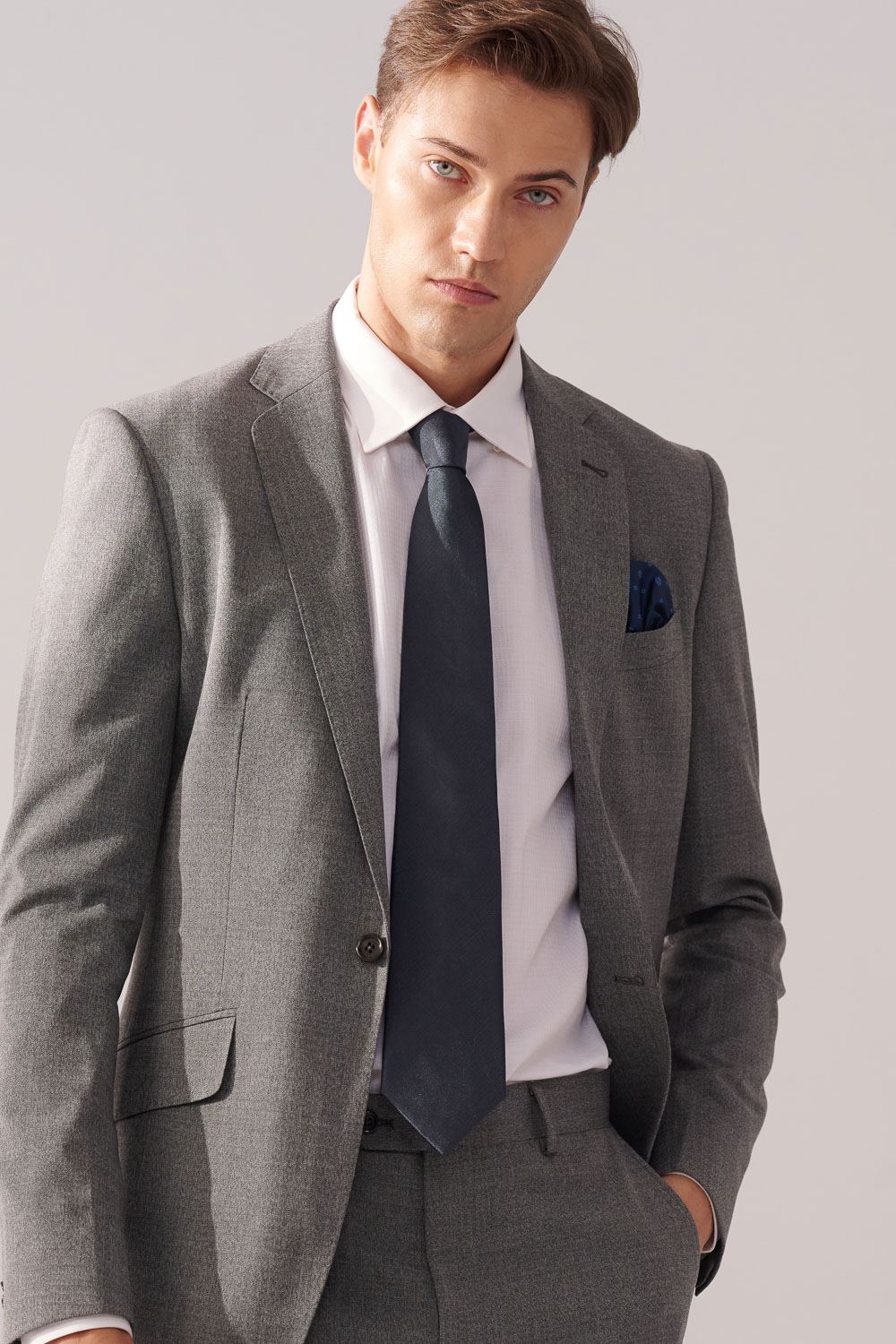 SST&C White Plain Standard Fit Shirt | 00062410023_4