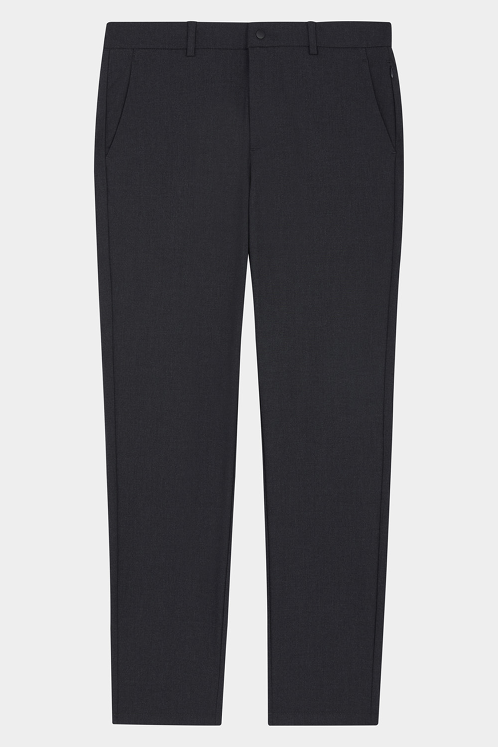 SST&C Dark Gray Slim Fit Four-Way Stretch Casual Trousers | 00162410002_5