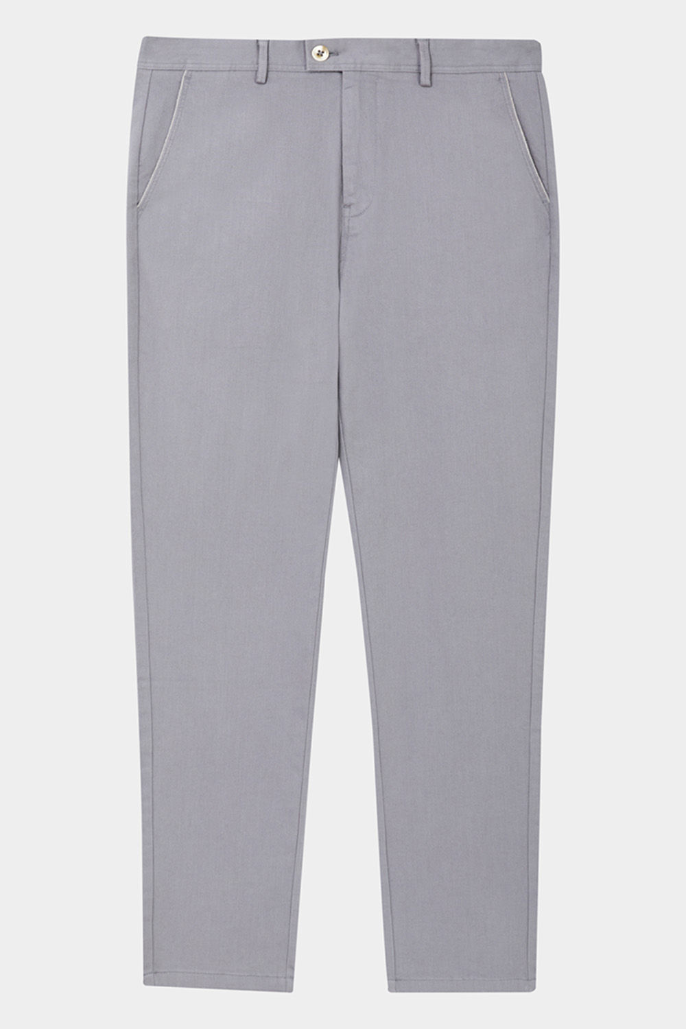 SST&C Matte Gray Blue Slim Fit Elastic Casual Trousers | 00162410003_5