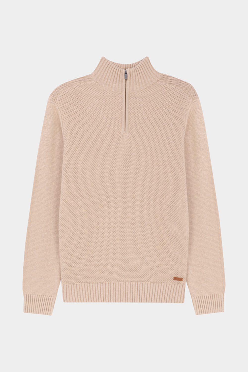 SST&C Light Khaki Half-Zip Knitted Sweater | 00182410004_5