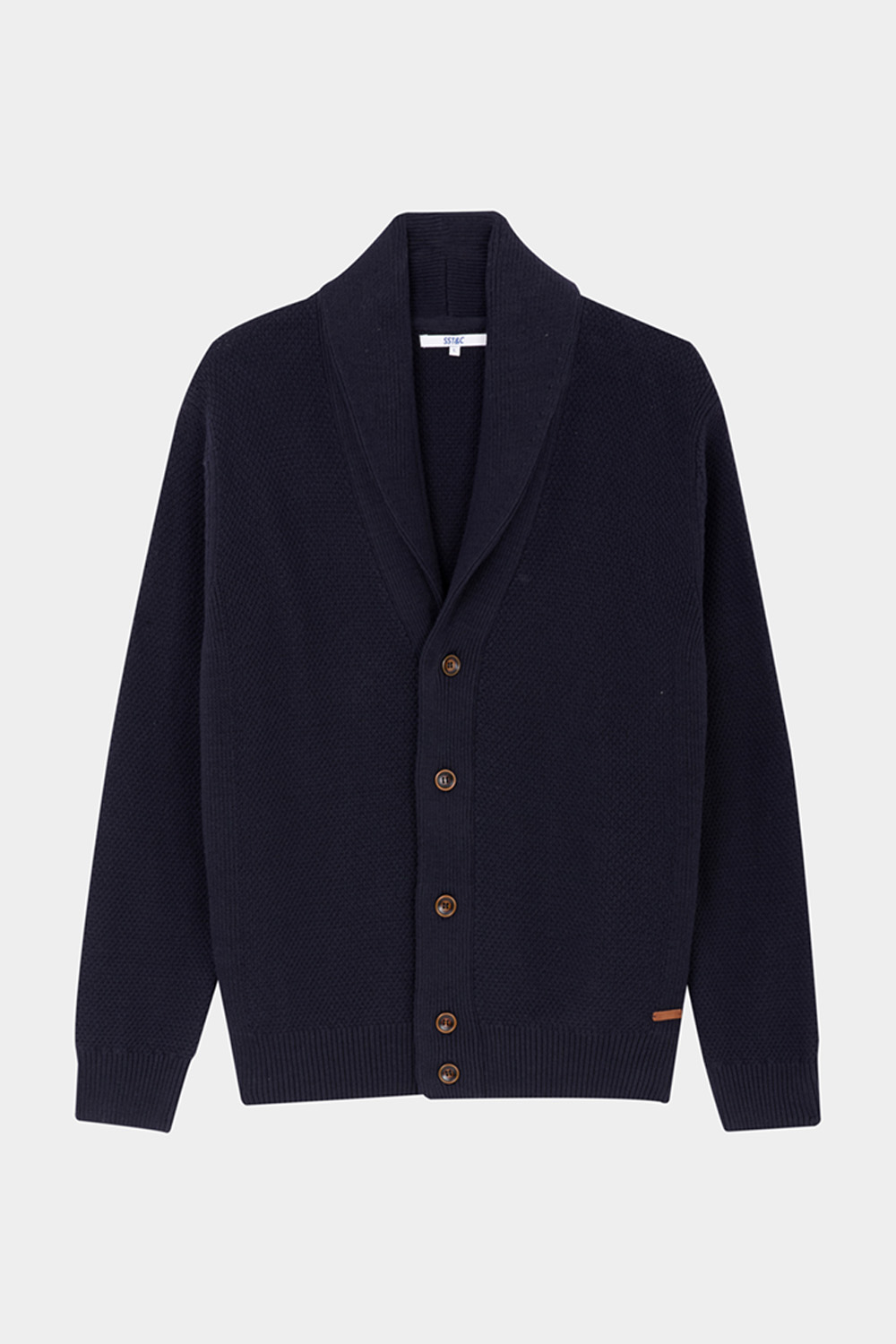 SST&C Navy Blue Knitted Cardigan Jacket | 00182410005_5