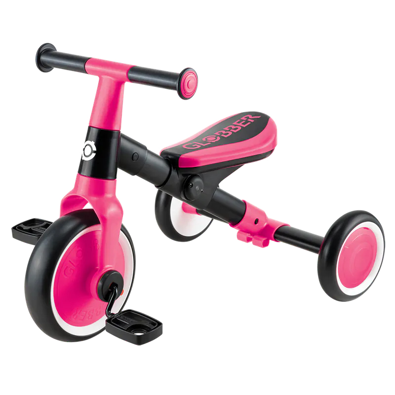 GLOBBER LEARNING TRIKE 2合1多功能滑步腳踏車-法國紅絲絨_0