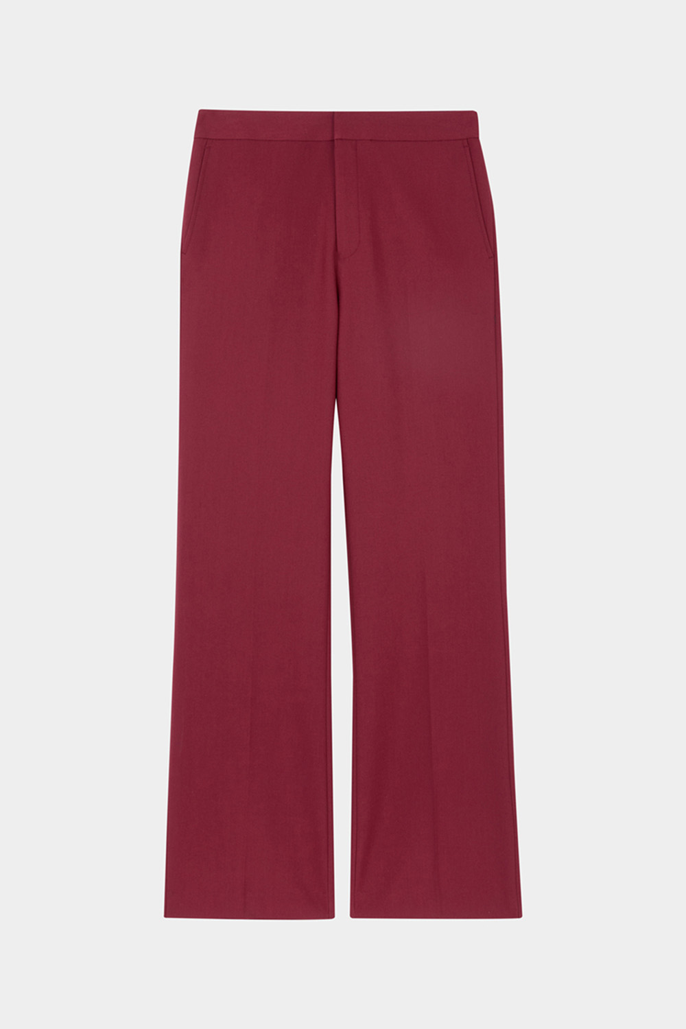 SST&C Burgundy Red Straight-Leg Suit Trousers | 01022410003_7