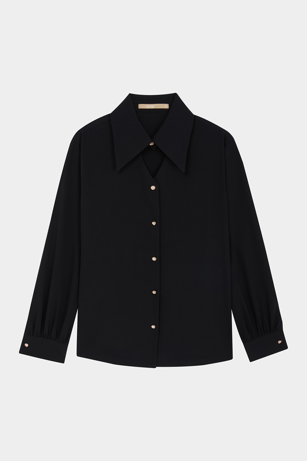 SST&C Black V-Shaped Hollow Design Top | 01082410002_7