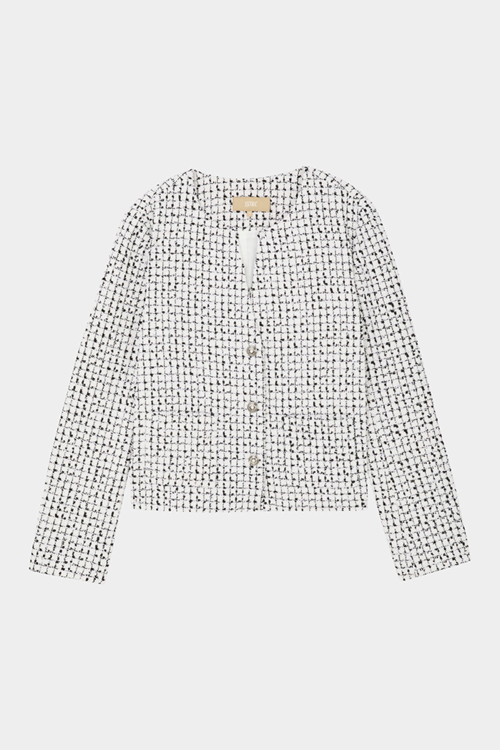 SST&C White Tweed Jacket | 01122410001_7