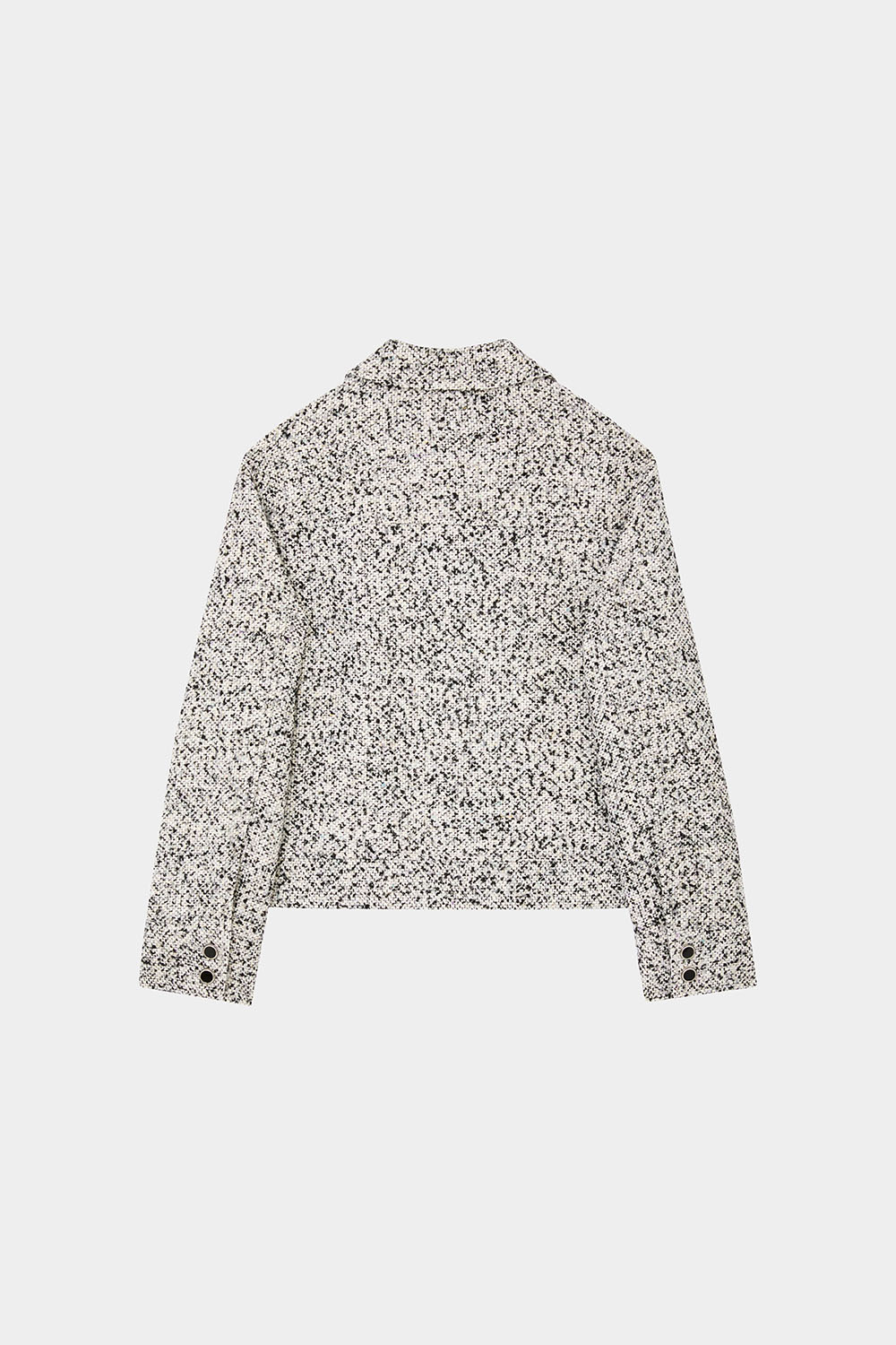 SST&C Gray and Purple Textured Tweed Jacket | 01122410003_8